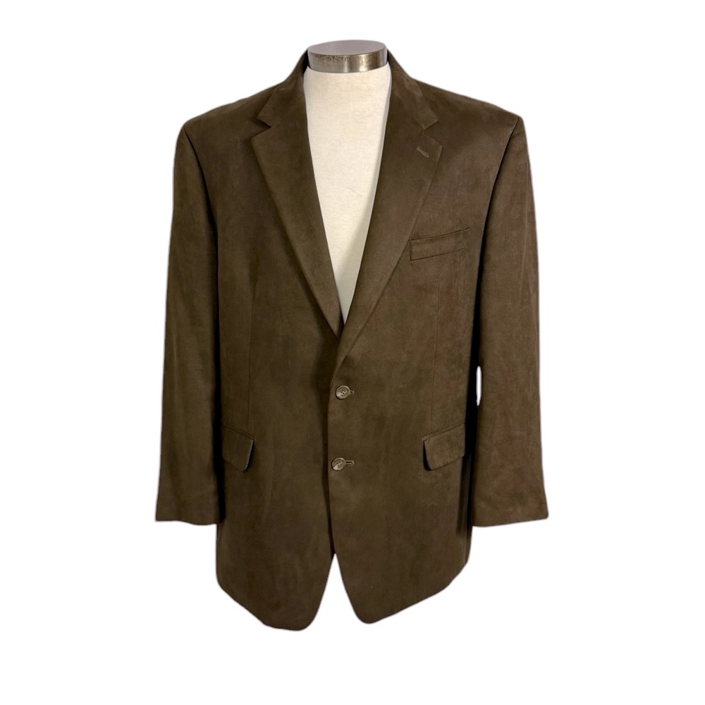 Lauren Ralph Lauren 46R Faux Suede Blazer Ultraflex Sport Coat Jacket